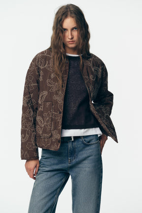 Bestickte Steppjacke