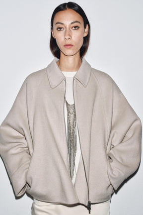 Wolljacke mit Reißverschluss