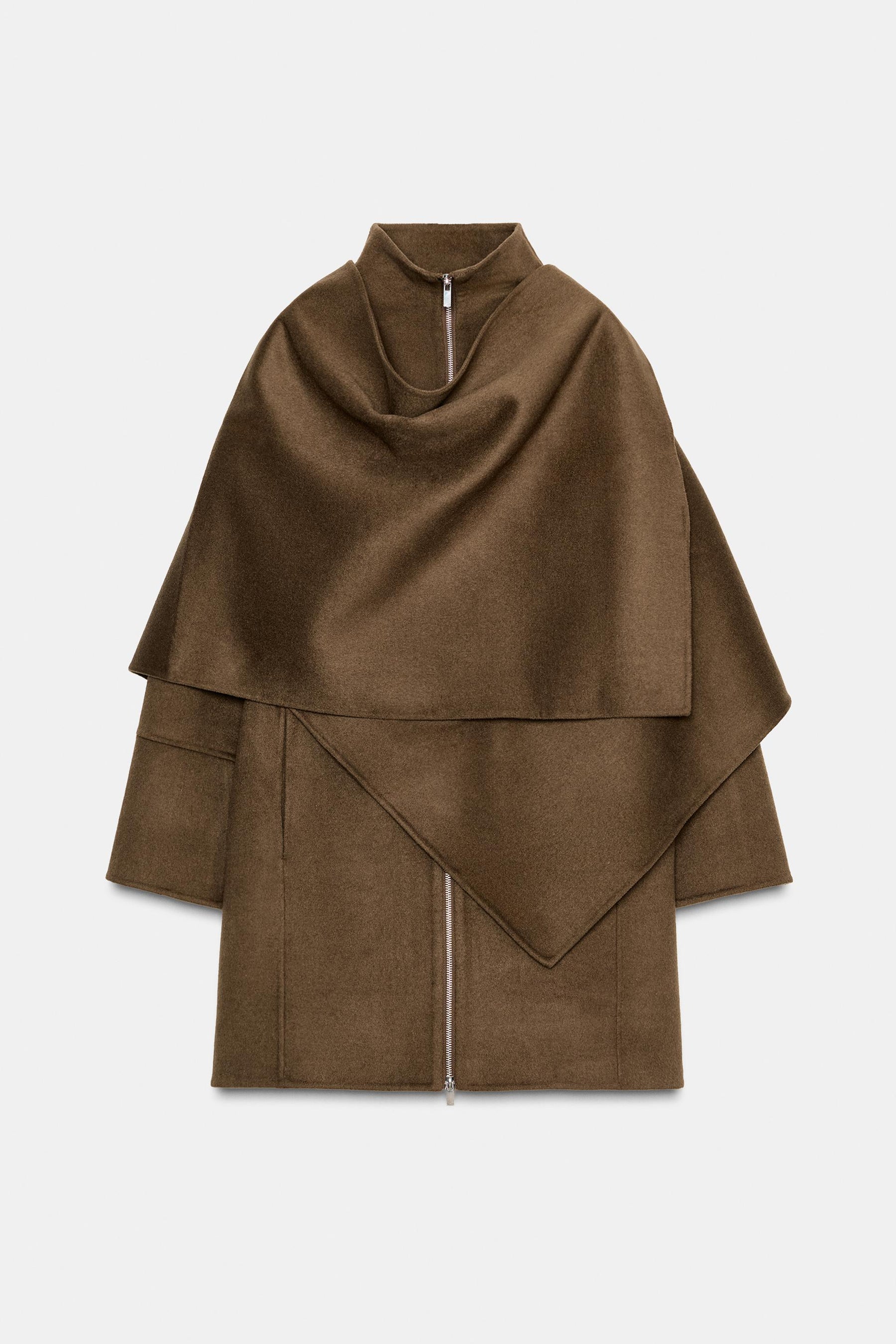 WOOL CAPE COAT ZW COLLECTION - Image 6