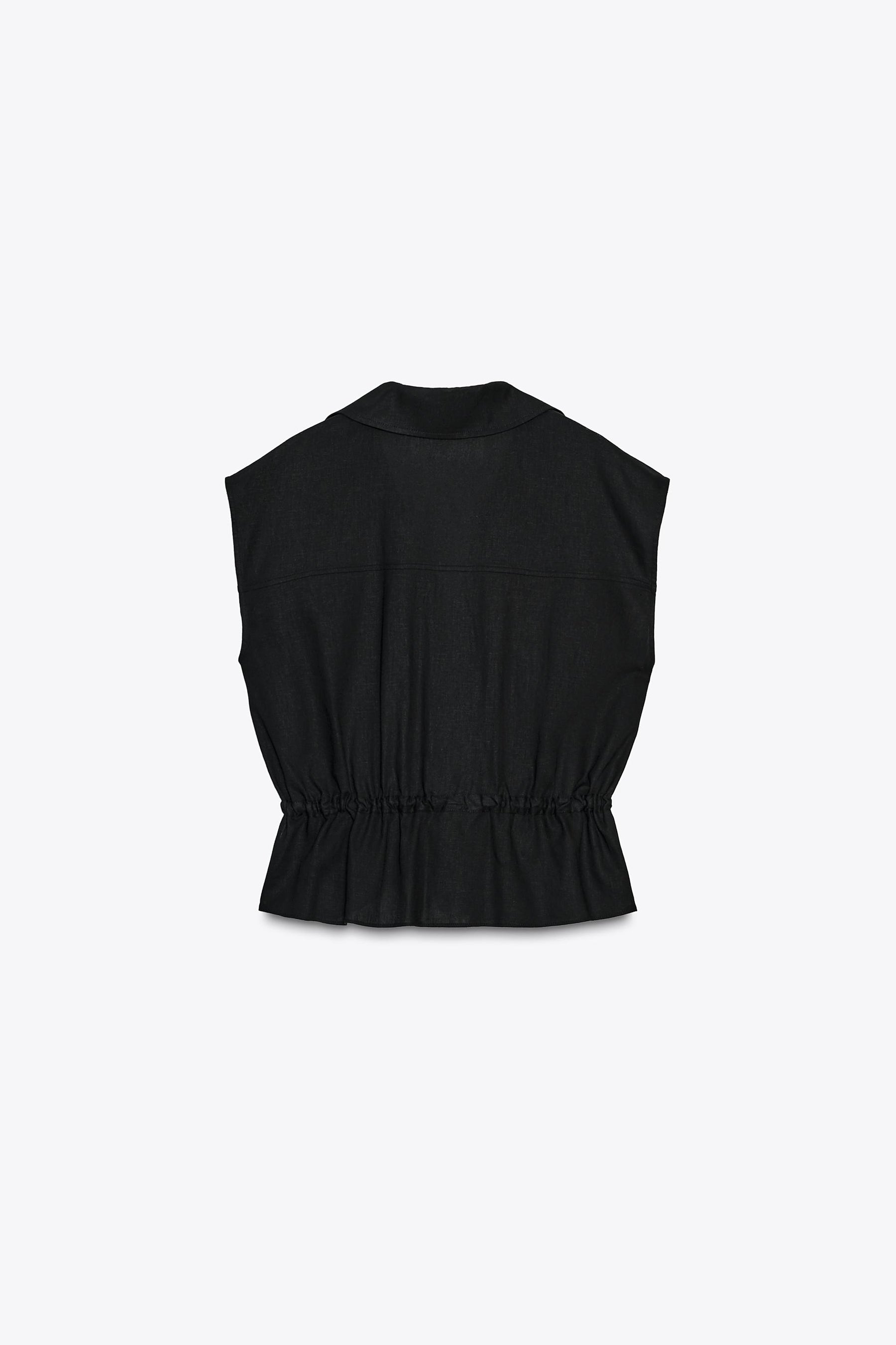 Safari-Top aus Leinenmischung