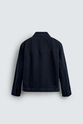 TEXTURED ZIP-UP OVERSHIRT - Image 8