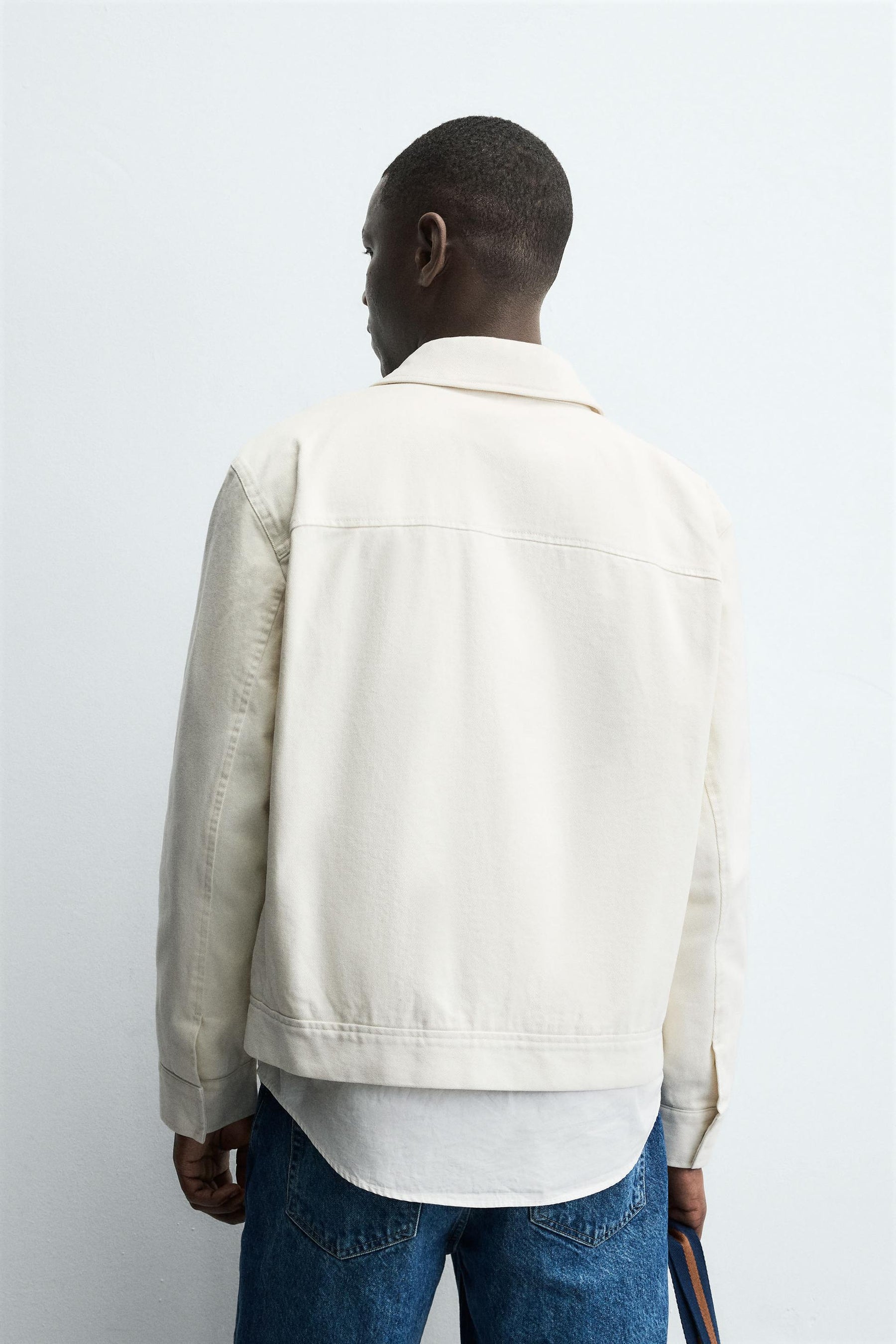 TEXTURED ZIP-UP OVERSHIRT - Image 3