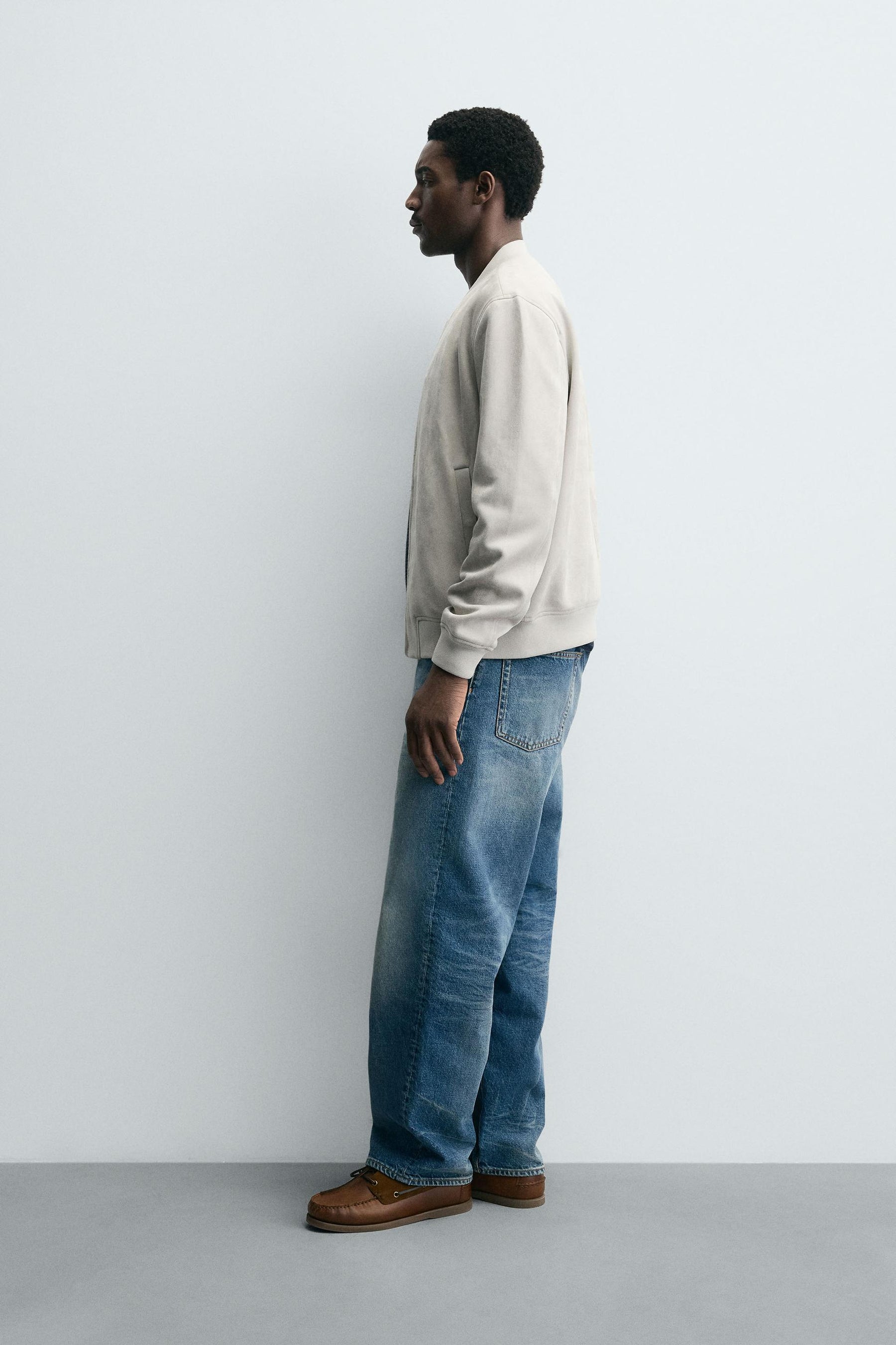 FAUX SUEDE BOMBER JACKET - Image 4