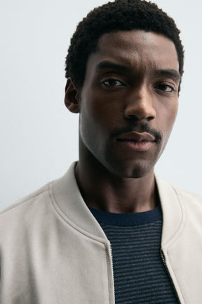 FAUX SUEDE BOMBER JACKET - Image 5