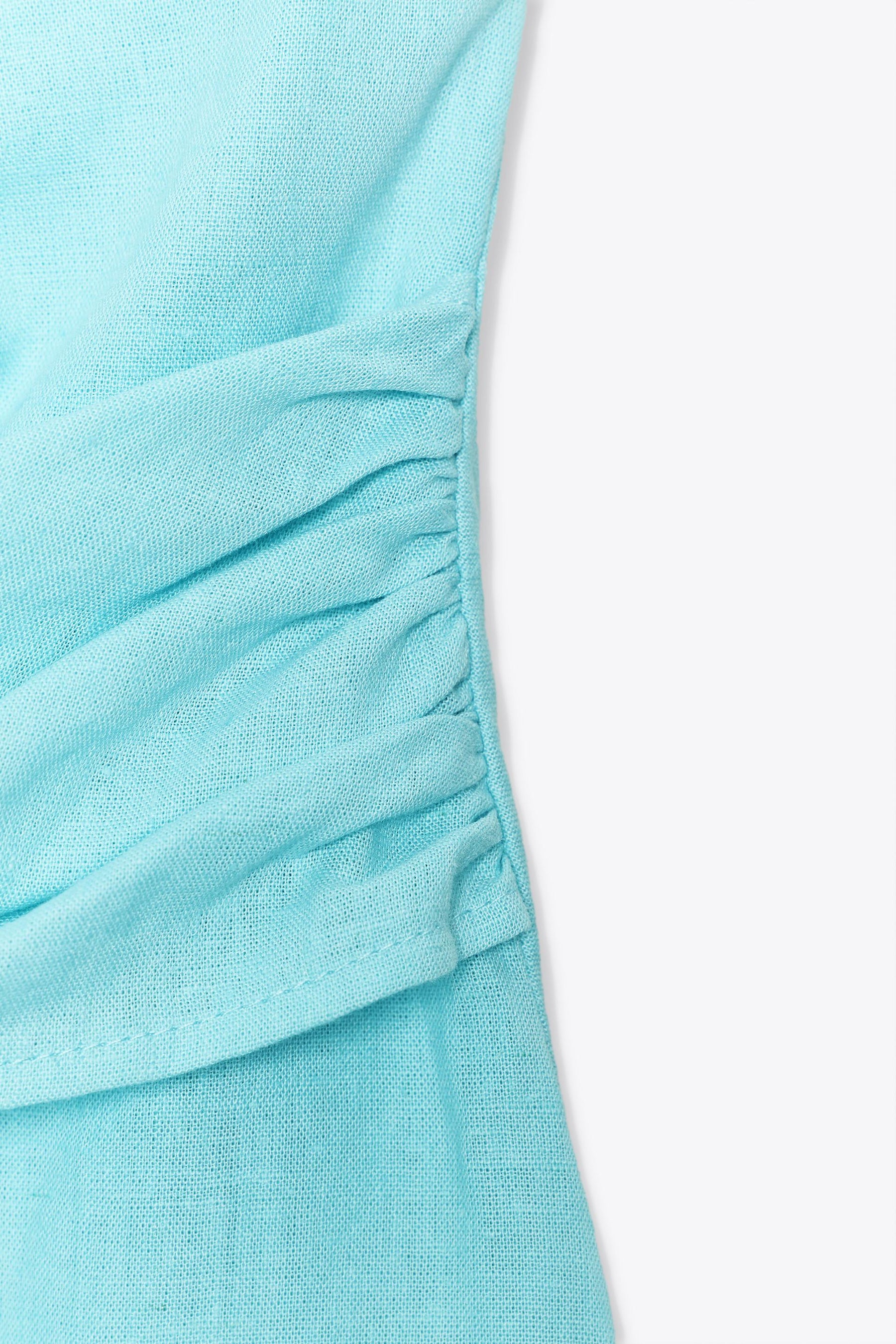 Neckholder aus Leinenmischung mit Knoten