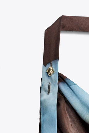 Satin-Top mit Blumenmuster