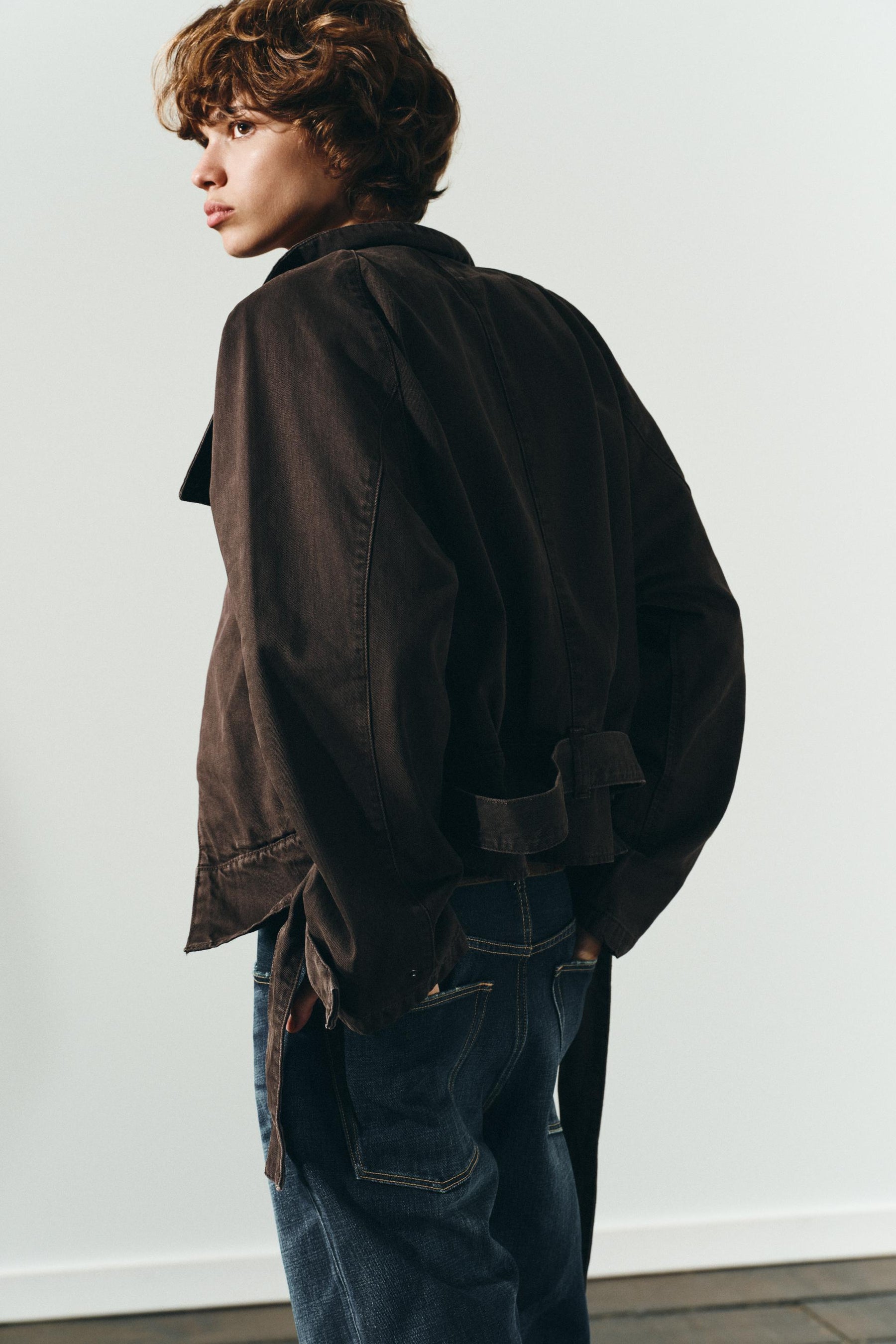 Baumwolljacke mit Gürtel