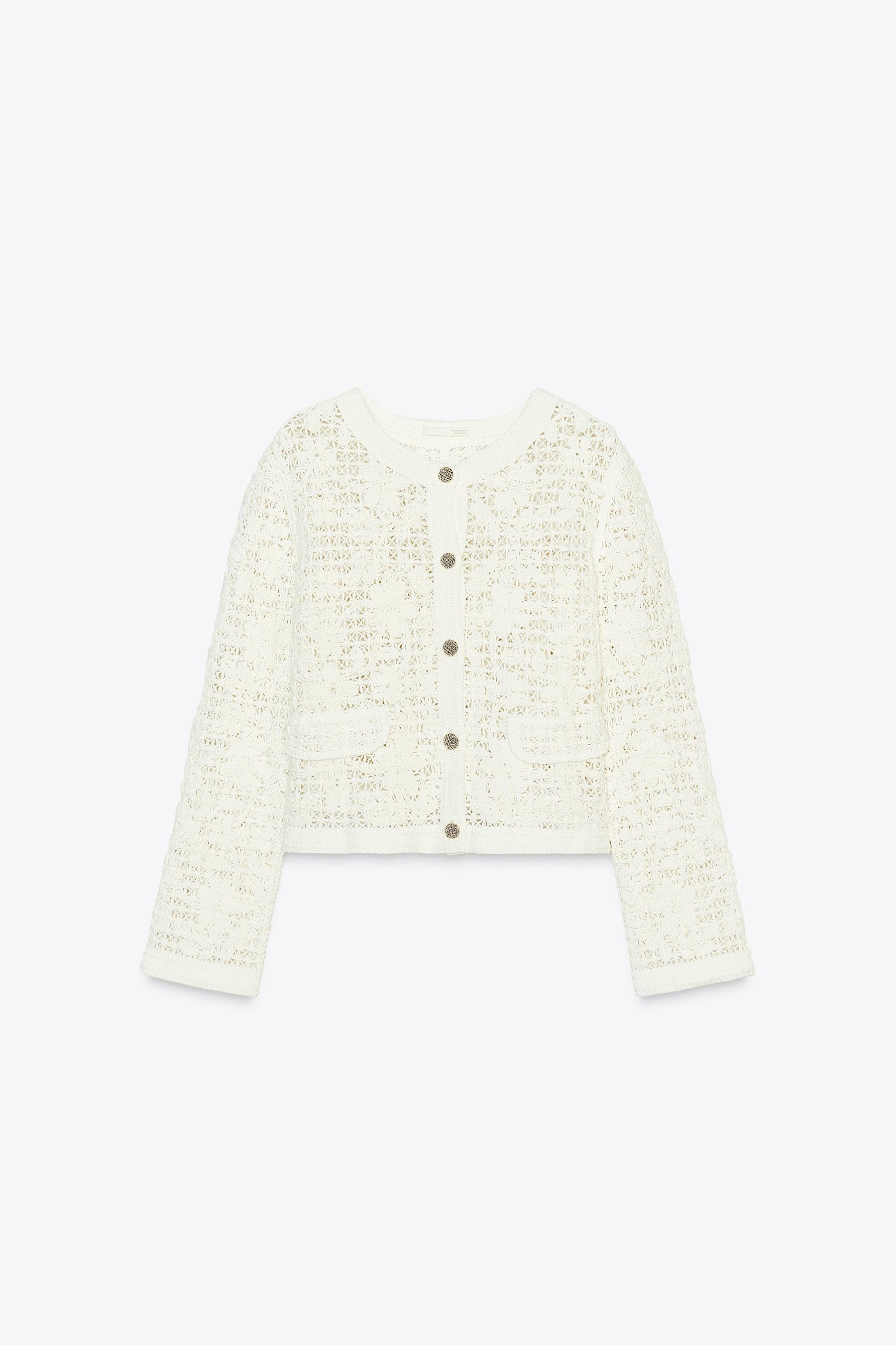 CROCHET BUTTON-UP CARDIGAN - Image 6