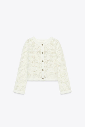 CROCHET BUTTON-UP CARDIGAN - Image 6