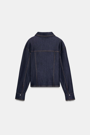 Taillierte Jeansjacke