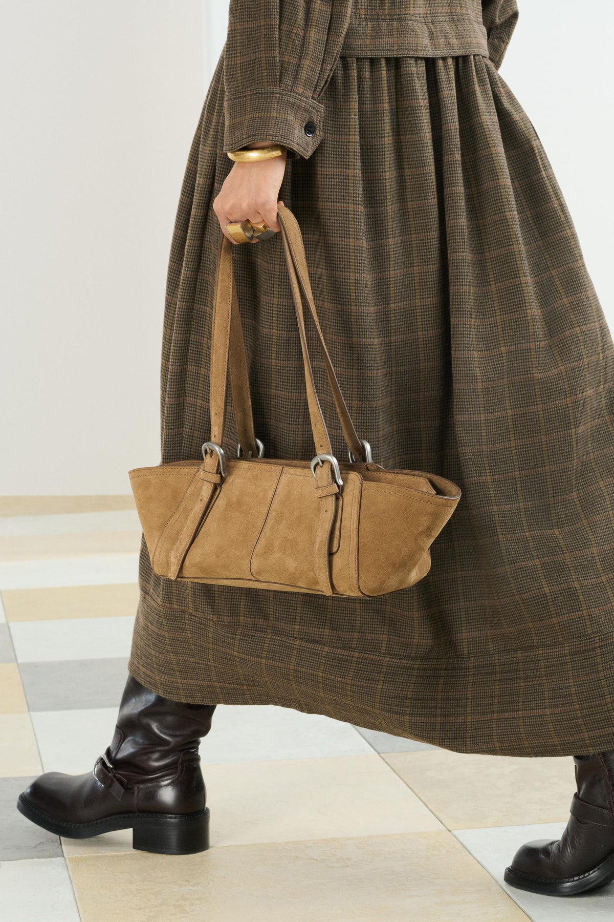 Schultertasche aus Leder