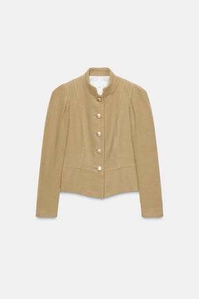 Puffärmel aus Wildlederimitat