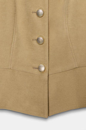 Puffärmel aus Wildlederimitat