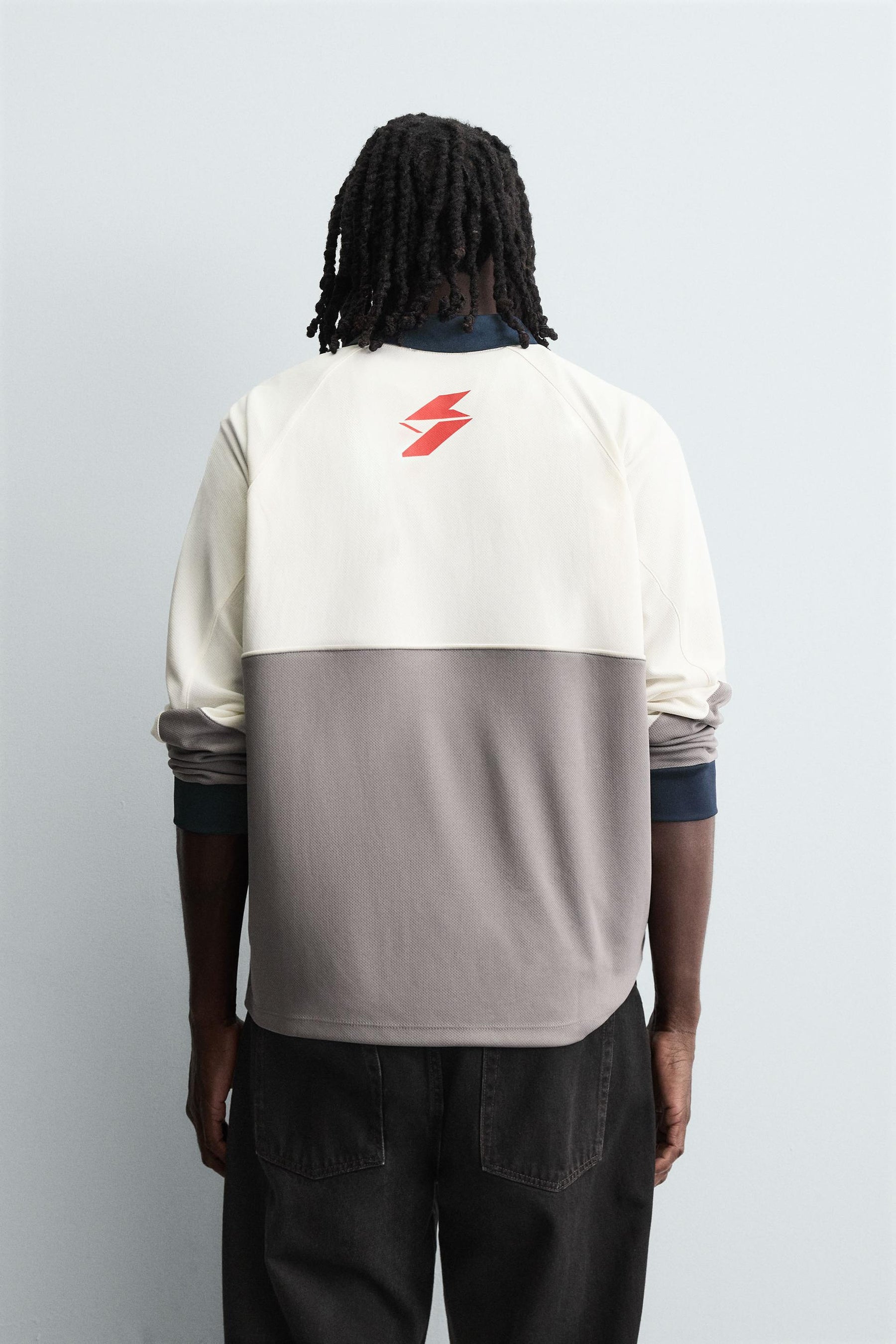 RETRO FOOTBALL PRINT POLO SHIRT - Image 3