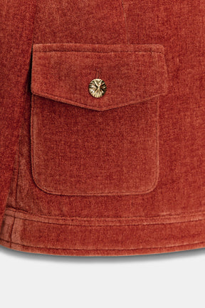 Samtjacke mit Schulterpolstern