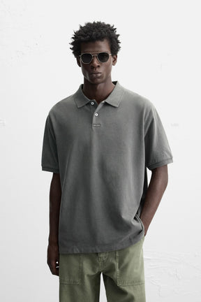WASHED PIQUÉ POLO SHIRT - Image 2