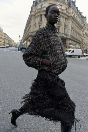 Bomberjacke mit metallischer Struktur