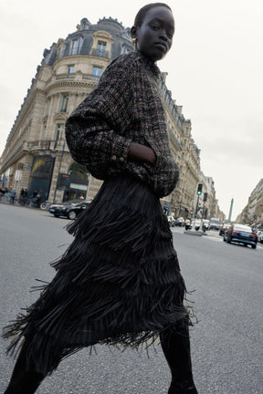 Bomberjacke mit metallischer Struktur