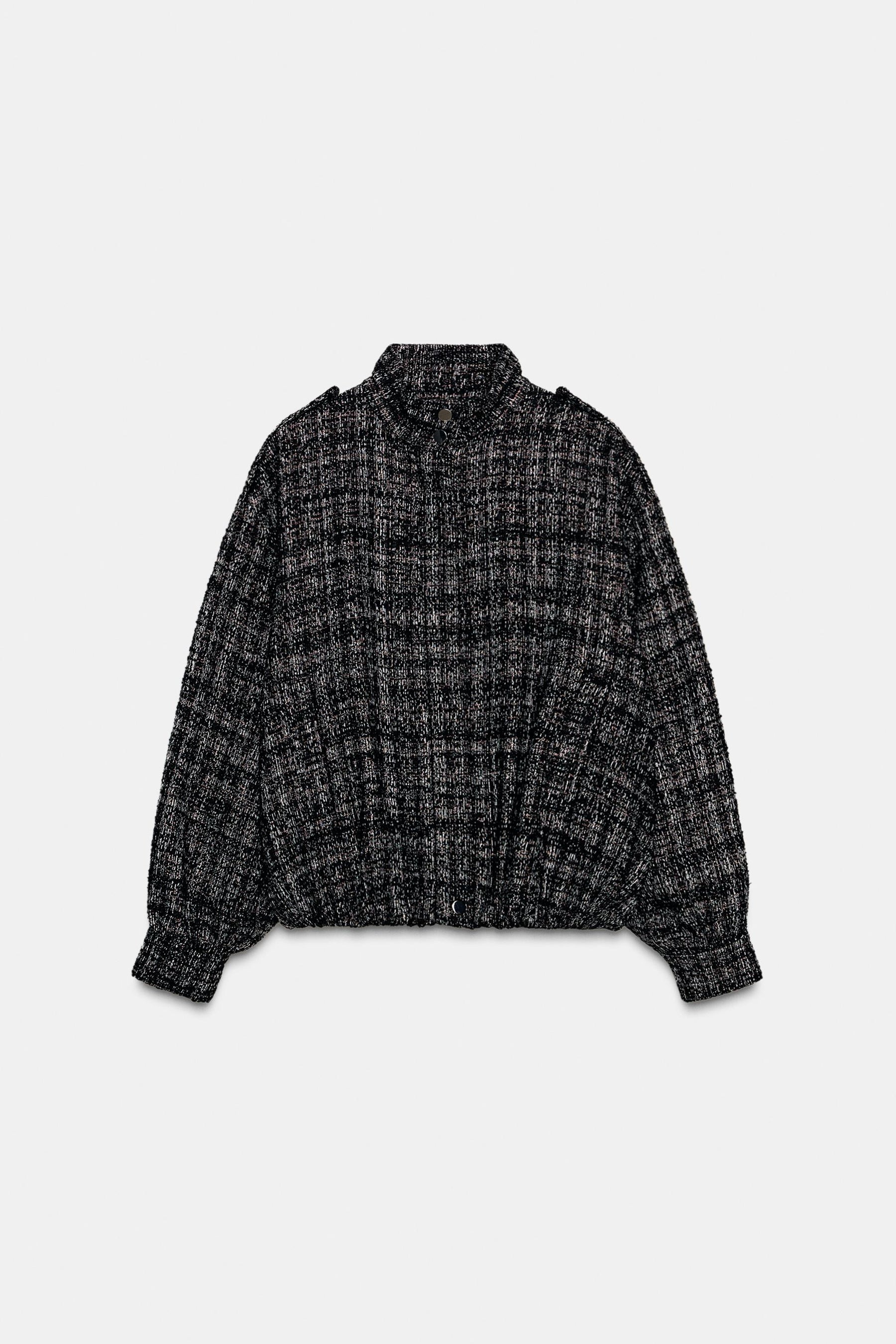 Bomberjacke mit metallischer Struktur