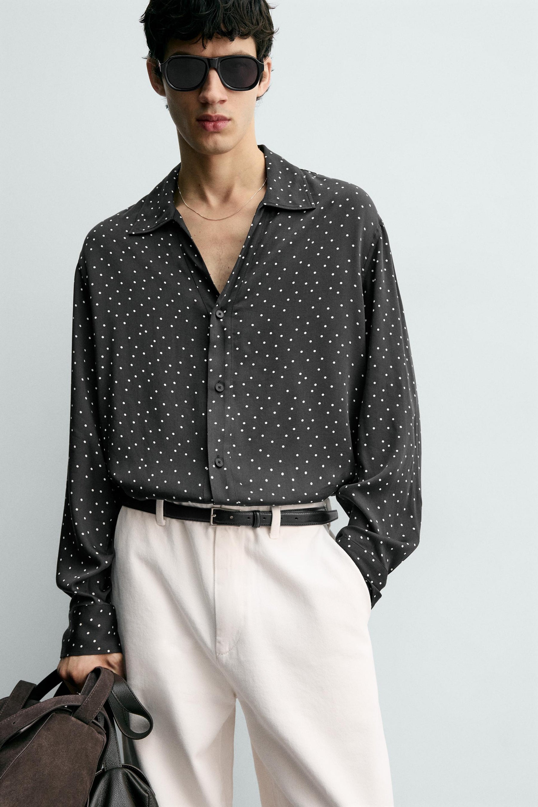 FLOWING POLKA DOT SHIRT - Image 5