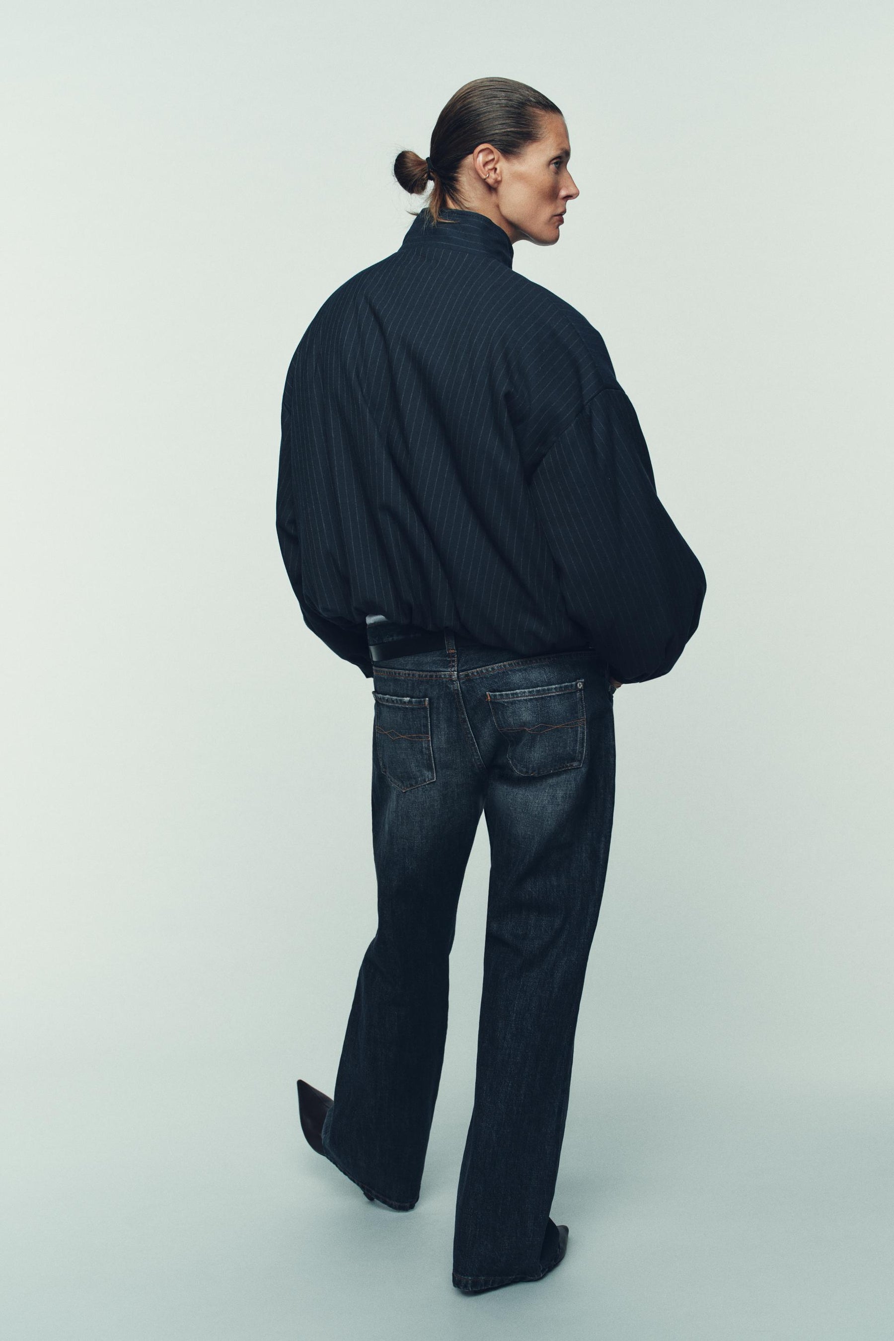 Nadelstreifen-Bomberjacke