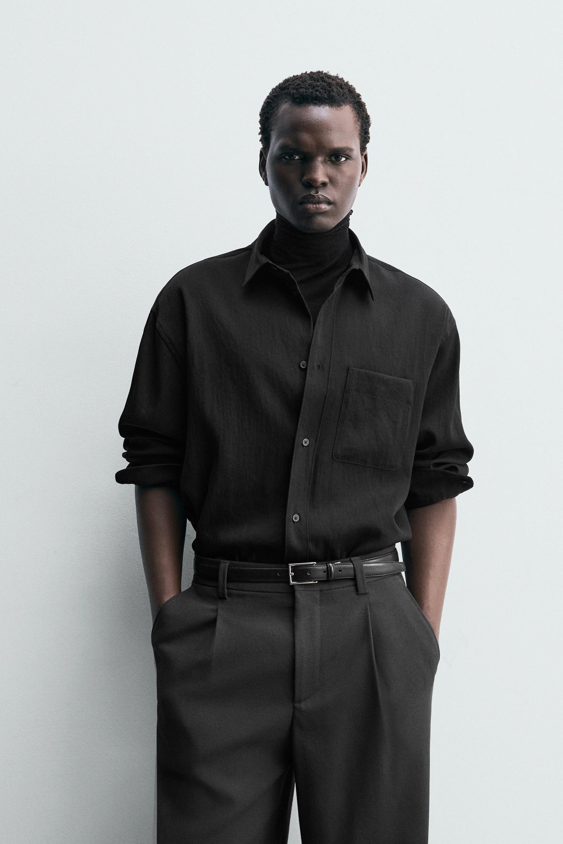 RELAXED FIT FLOWING SHIRT - Image 2