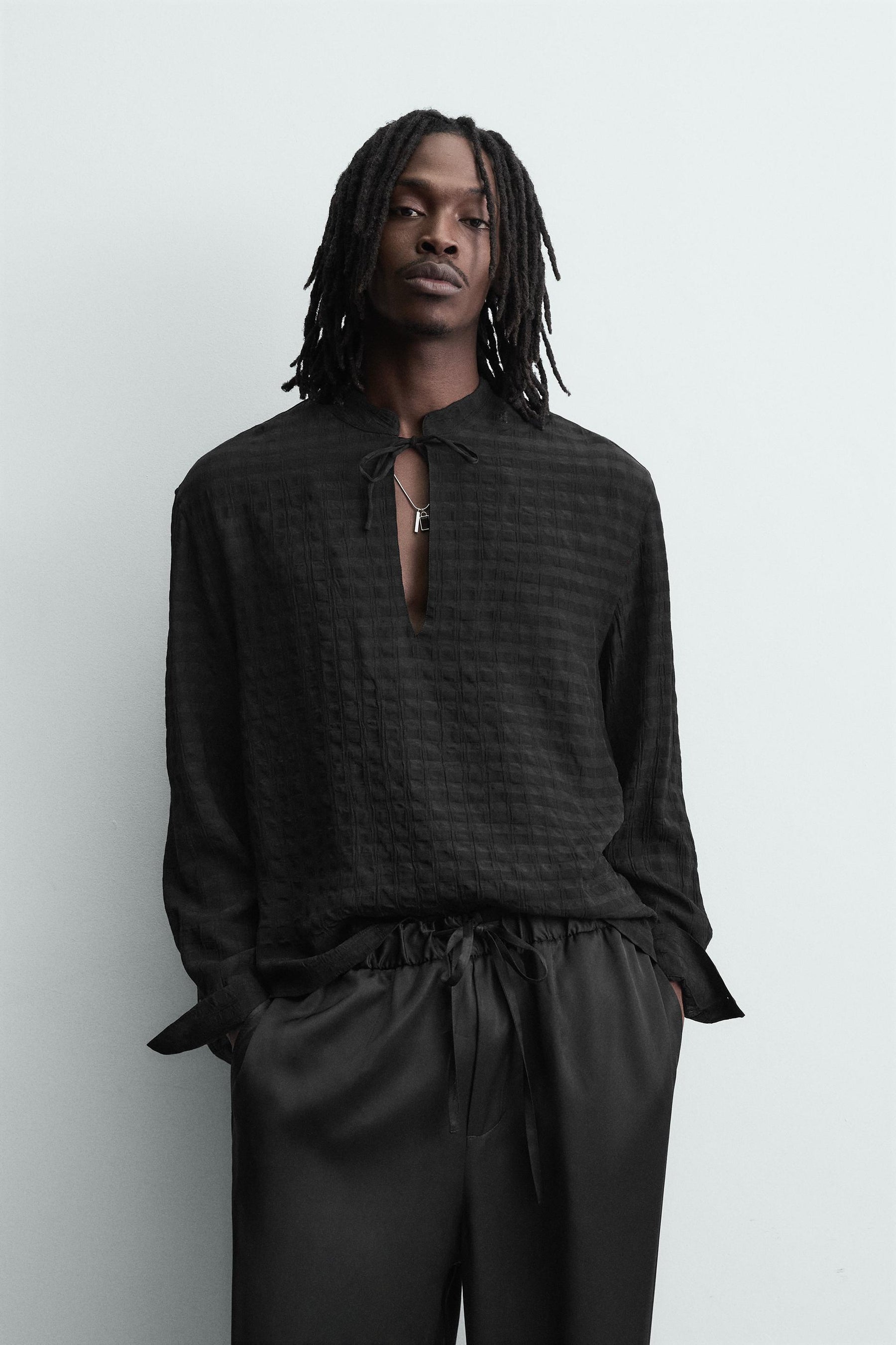 FLUID TEXTURED POLO SHIRT - Image 2