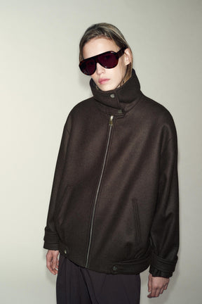 Bomberjacke aus Wollmischung