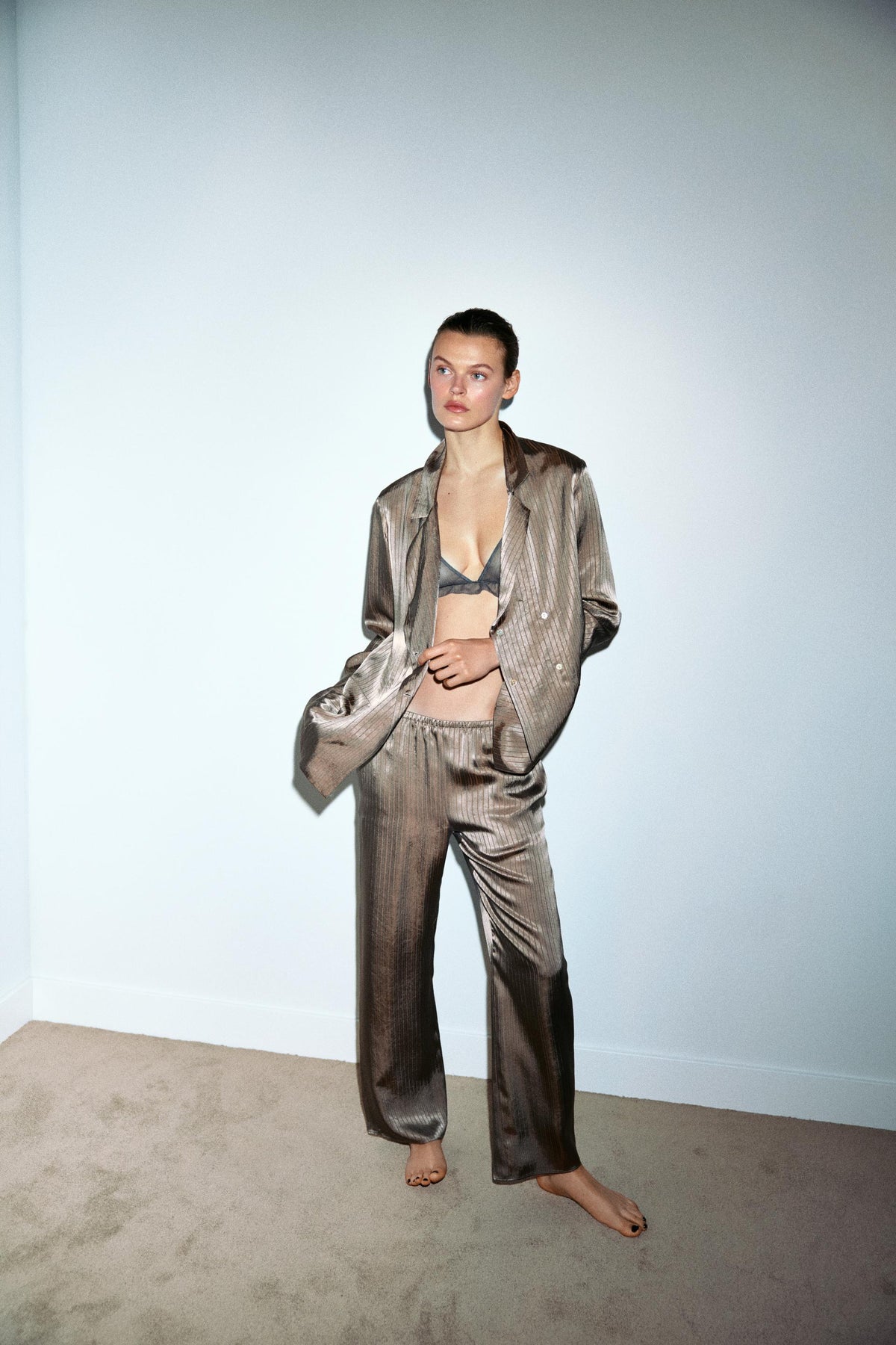 GESTREIFTE PYJAMAHOSEN