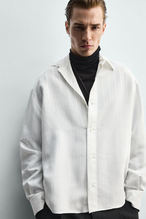 STRIPED FLOWING SHIRT - Image 4