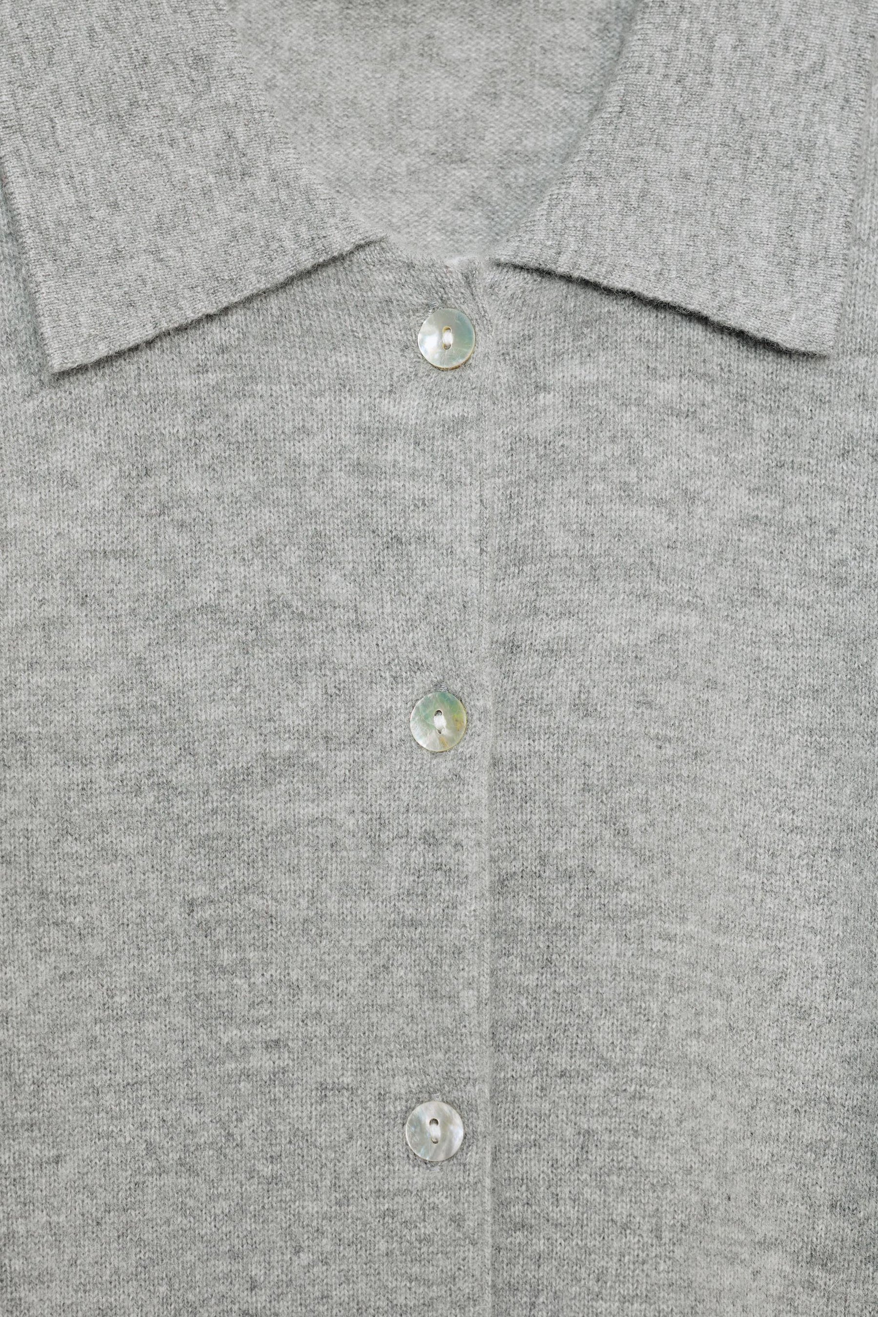 Polo-Cardigan aus Wolle und Kaschmir