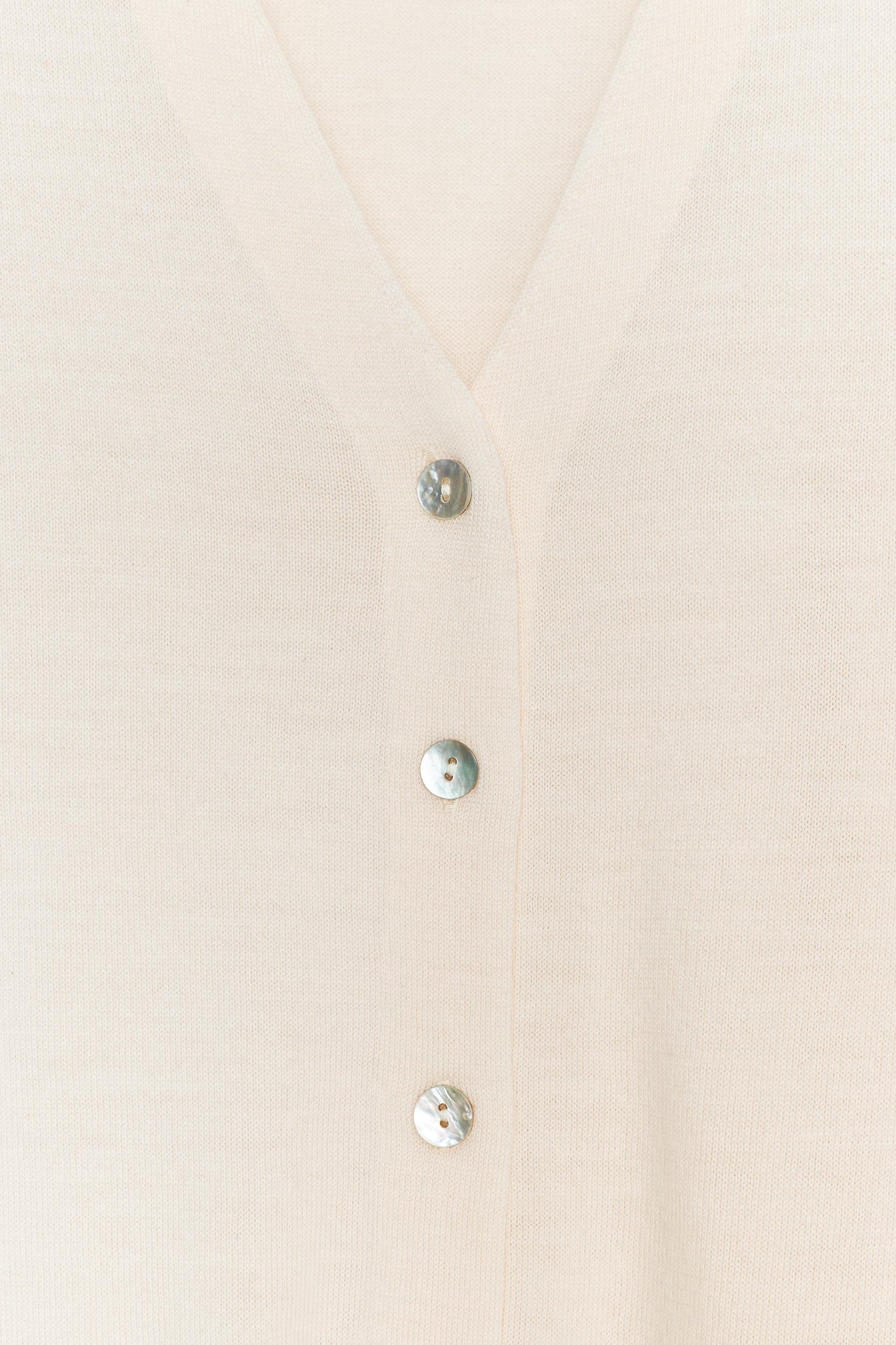 100% WOOL V-NECK CARDIGAN - Image 5