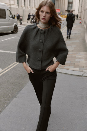 Bomberjacke aus Wollmischung