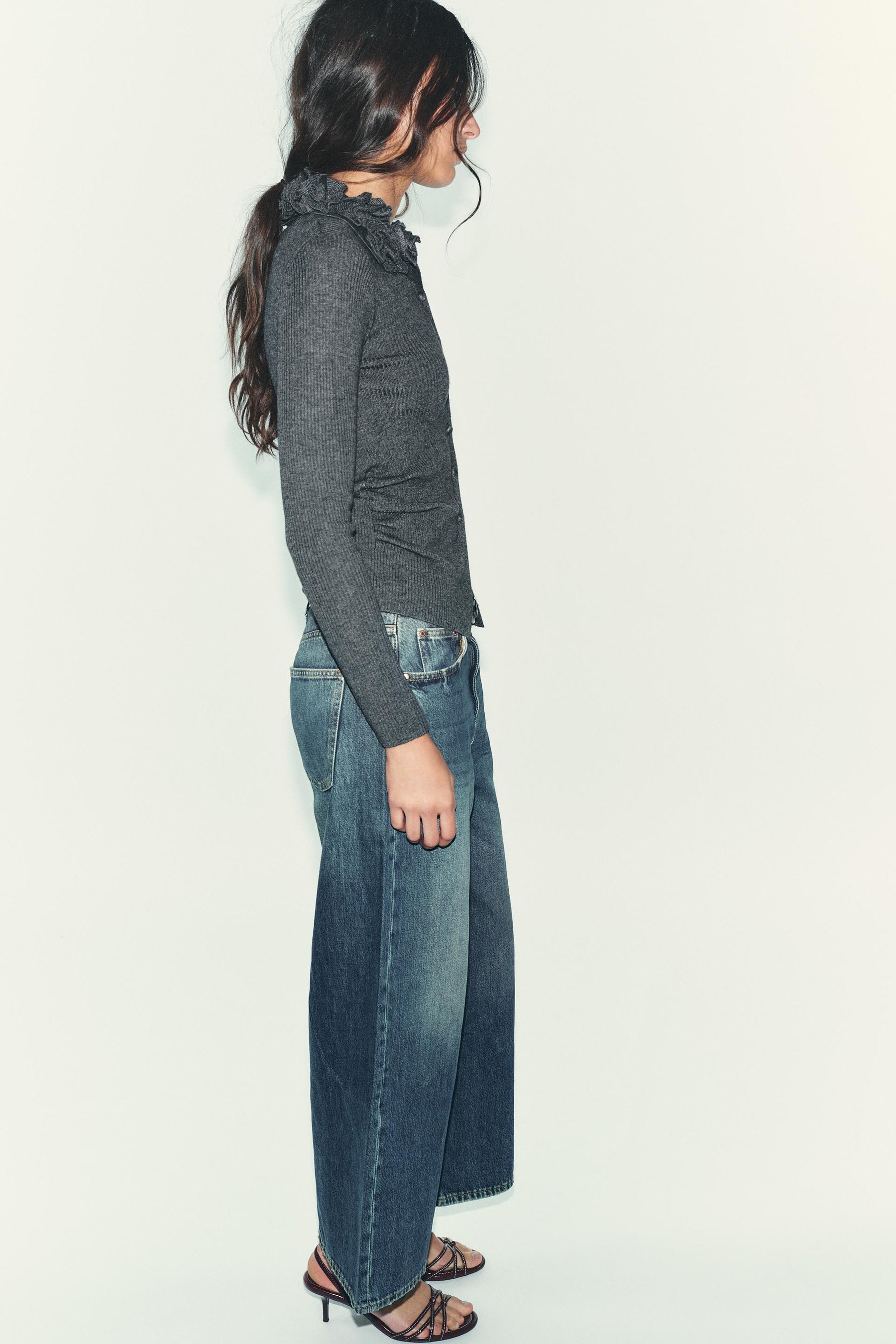 WOOL BLEND FLORAL CARDIGAN - Image 3