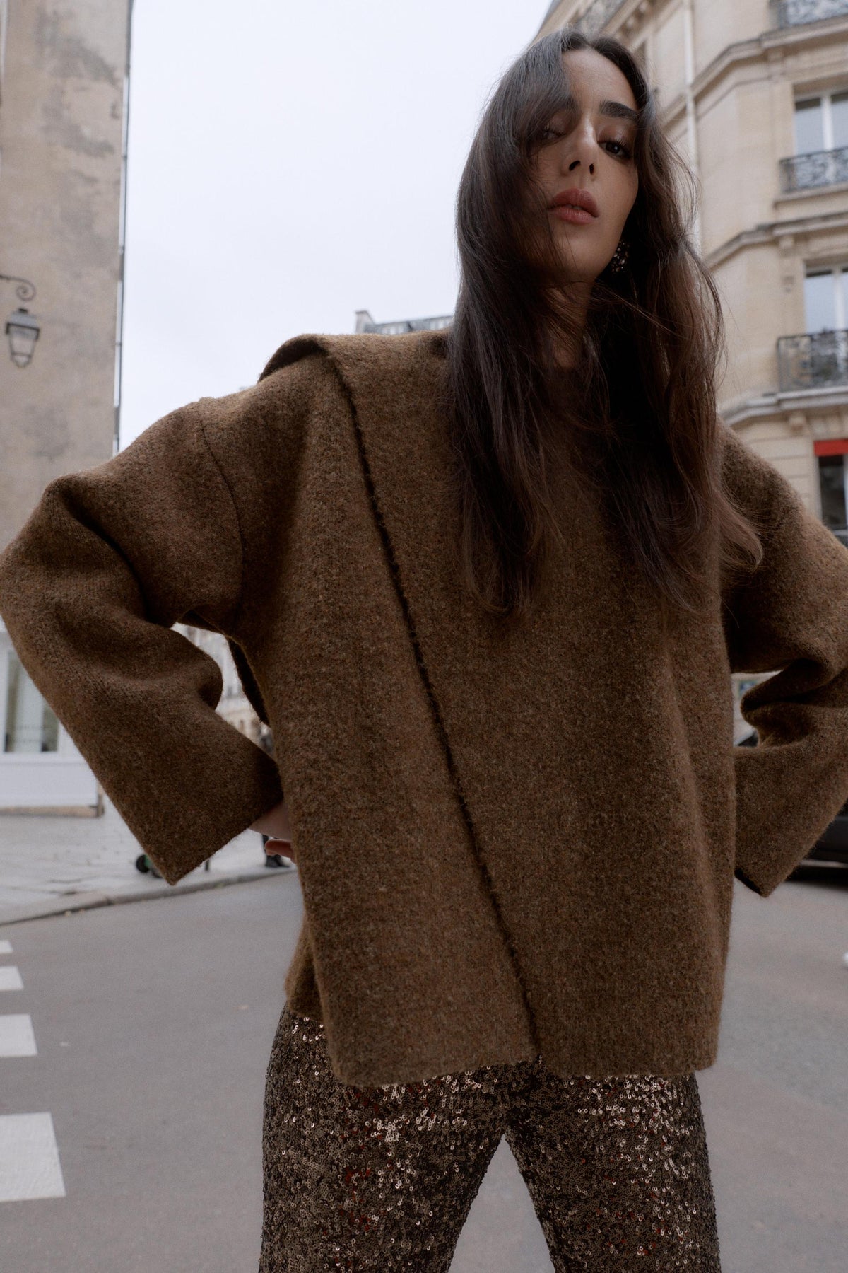 Strickjacke mit Schaldetails