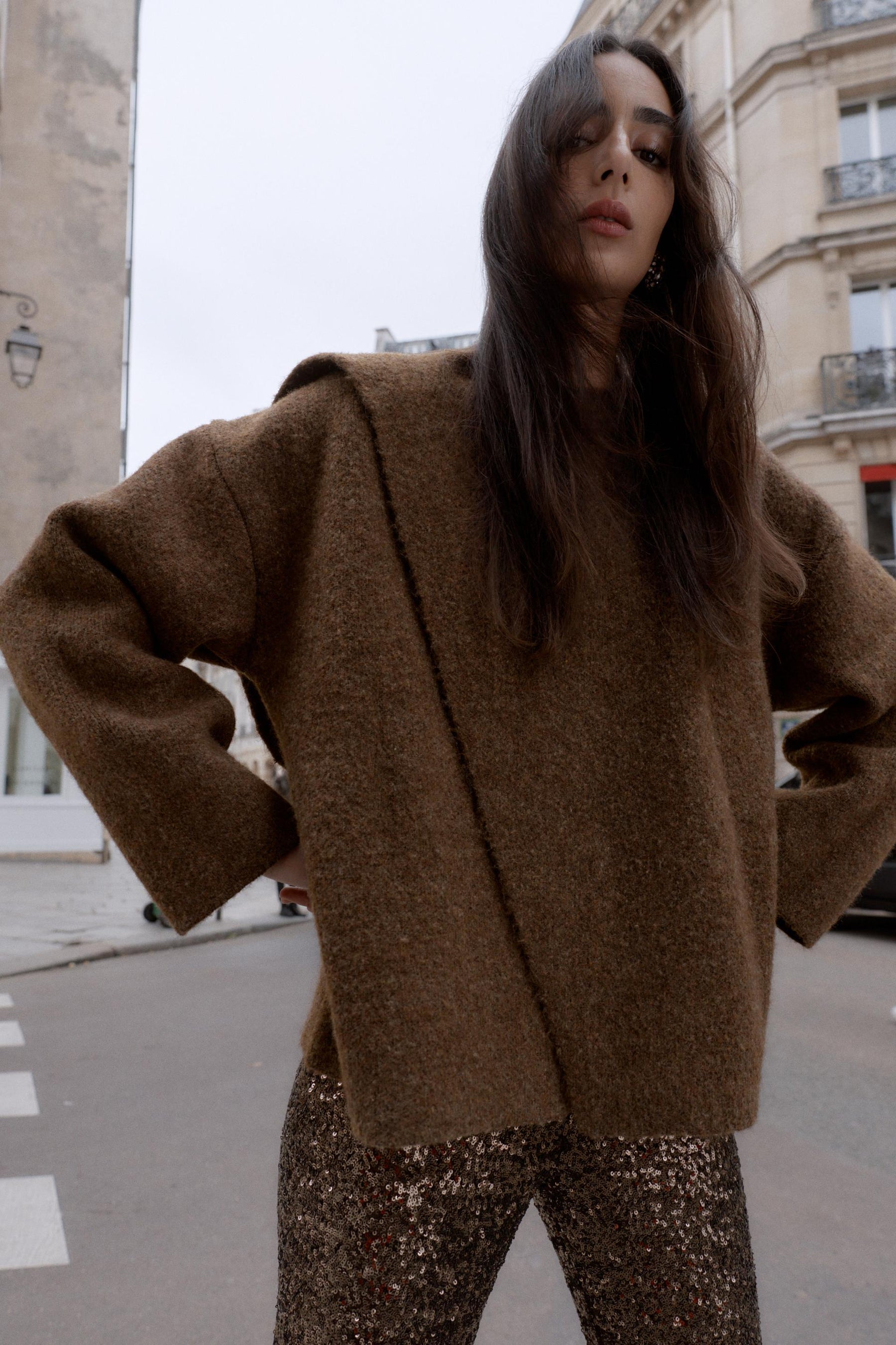 Strickjacke mit Schaldetails