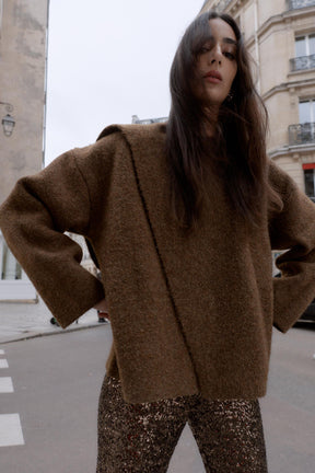 Strickjacke mit Schaldetails