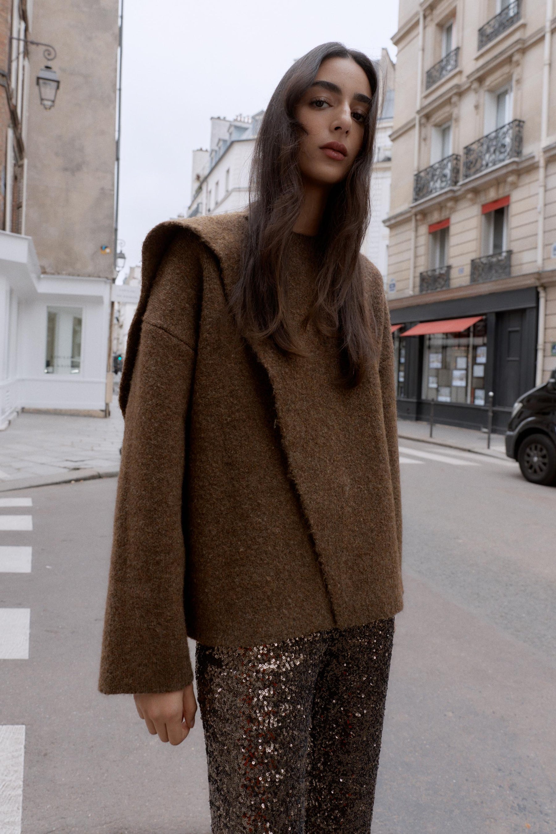 Strickjacke mit Schaldetails