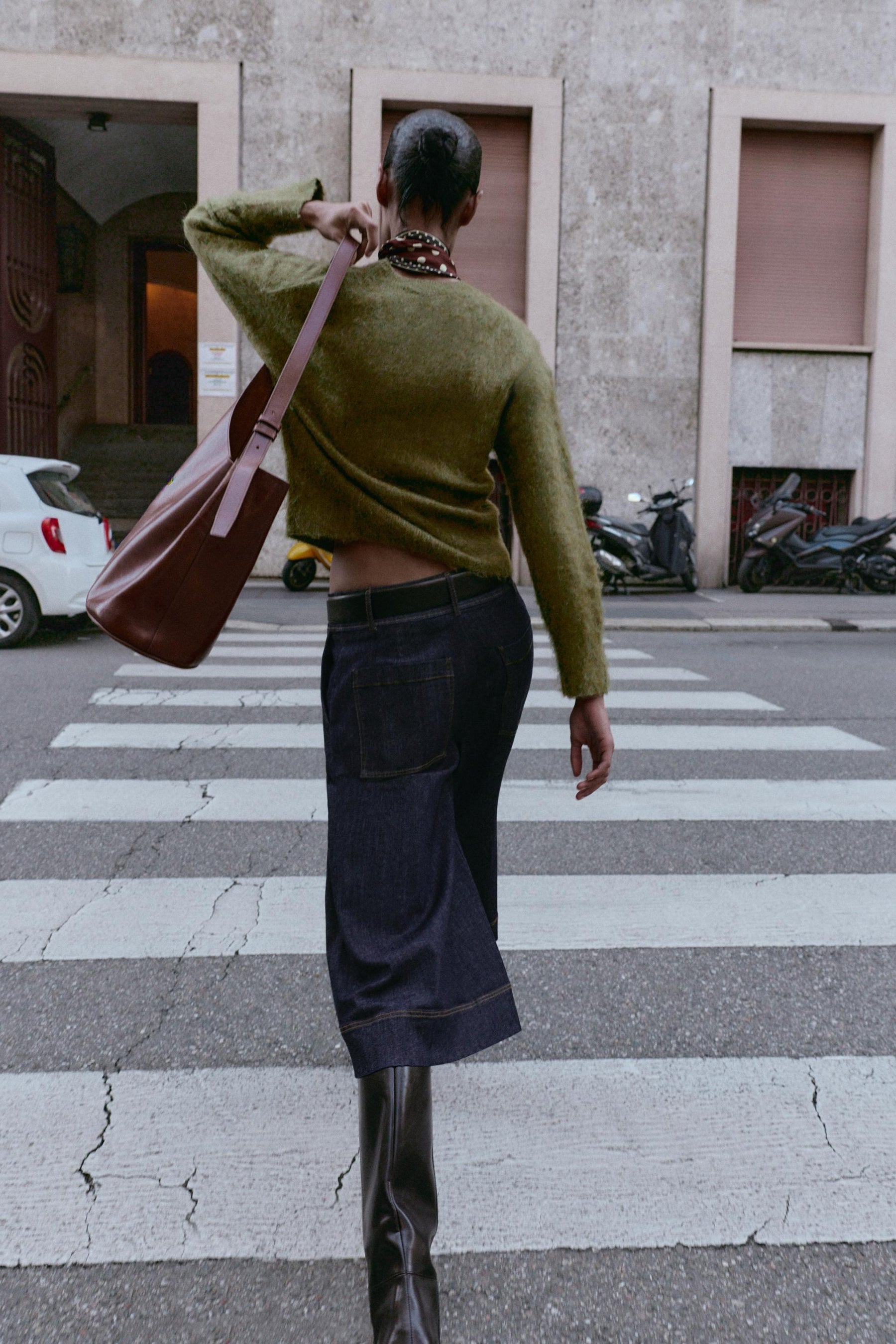 Gebürsteter Strickpullover