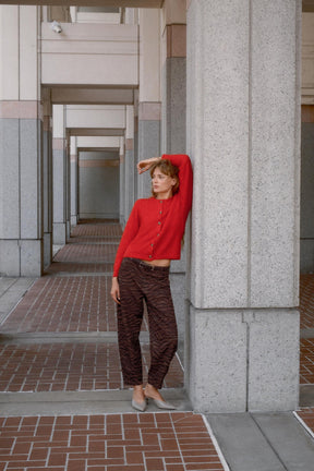 Strickjacke aus Wolle und Alpaka