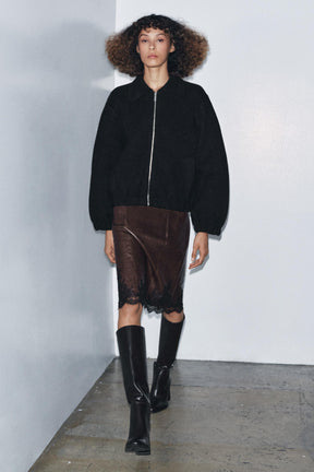 Strickbomber mit Reißverschluss