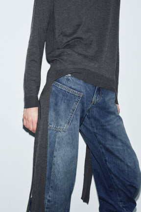 Strickpullover mit Trägern