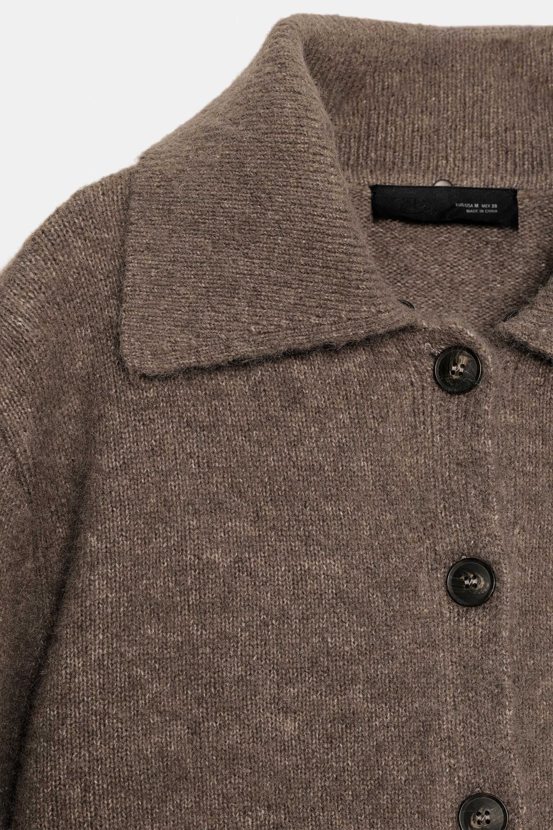 Strickjacke aus Kunstpelz