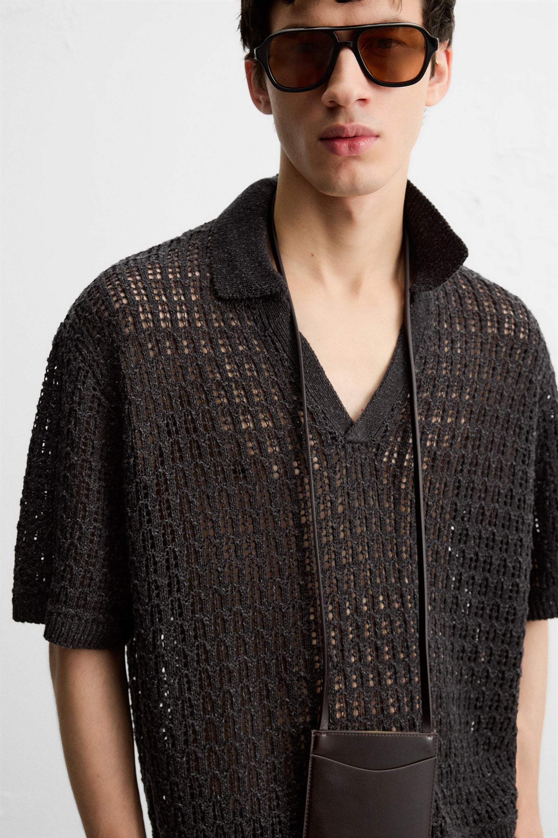 Offen gestricktes Polo