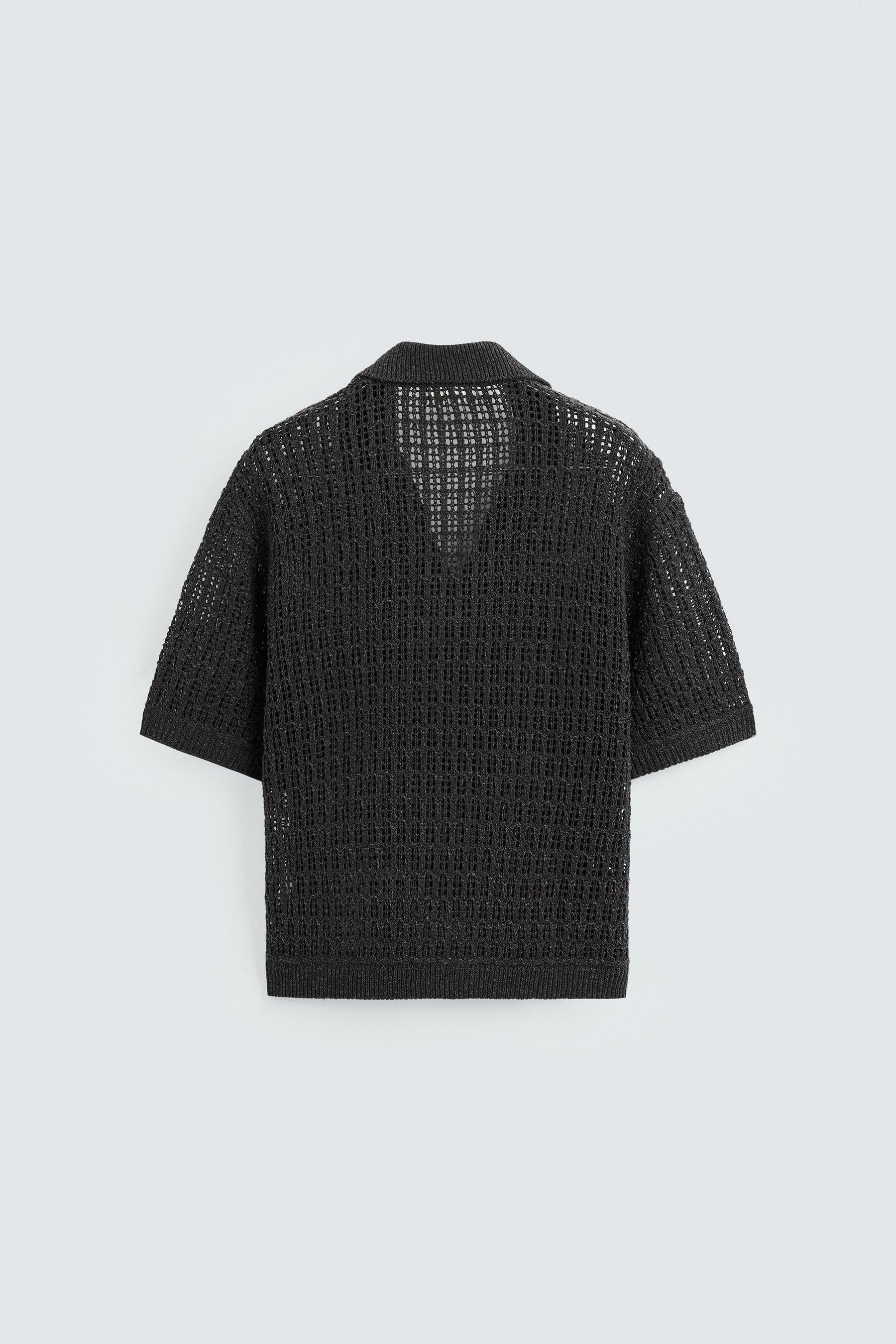 OPEN KNIT POLO SHIRT - Image 7