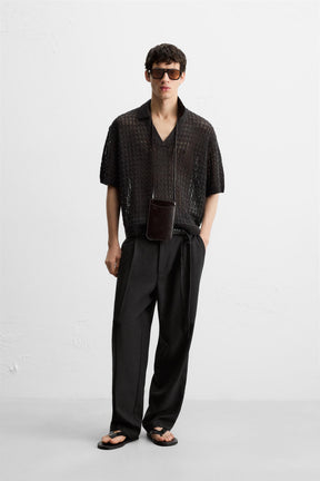 Offen gestricktes Polo