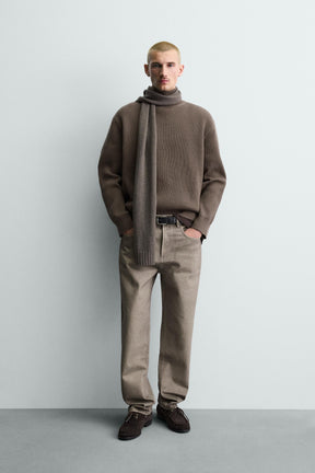 HIGH NECK TEXTURED JUMPER - Image 1