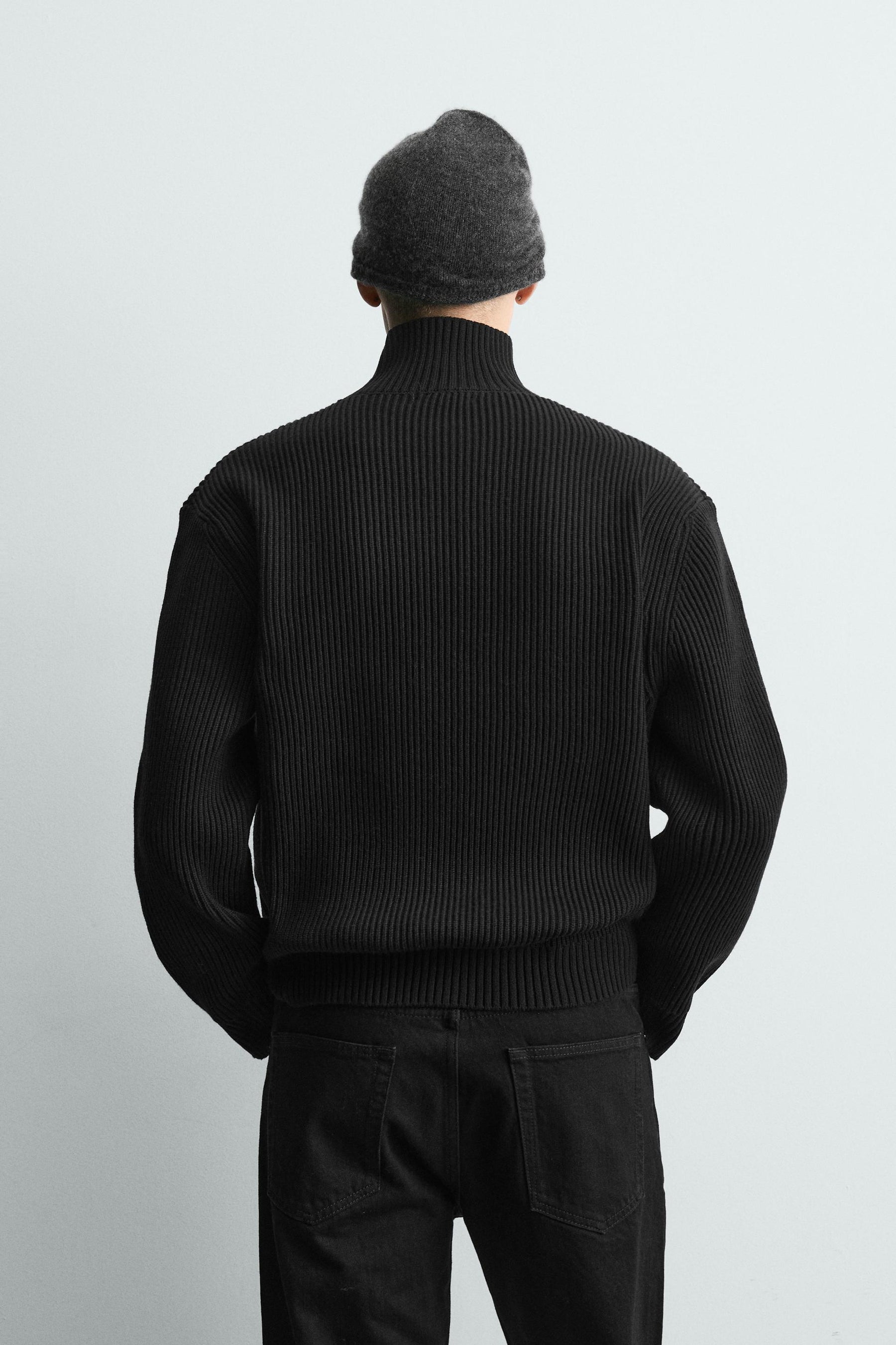 TEXTURED HIGH NECK JUMPER - Image 3