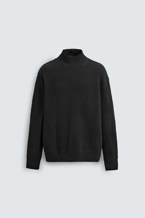 TEXTURED HIGH NECK JUMPER - Image 8