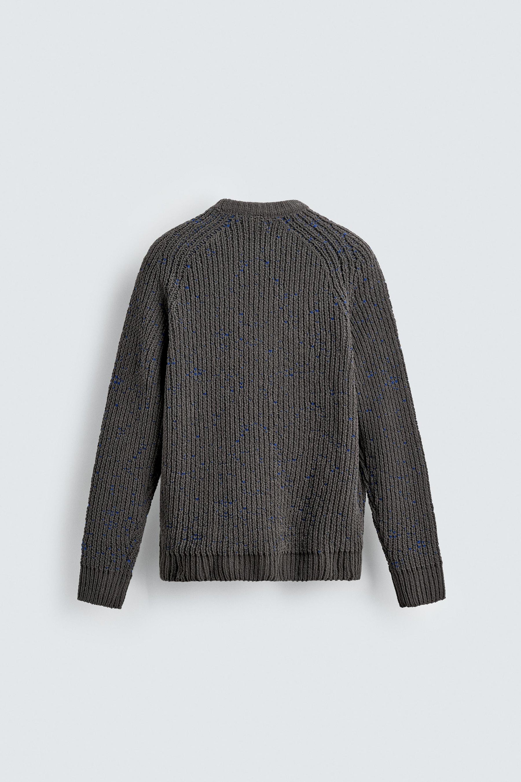 Kontrastierender Chenille-Pullover